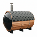 Outdoor Barrel Traditional Steam Cedar Wood Sauna with Wood Burning Stove