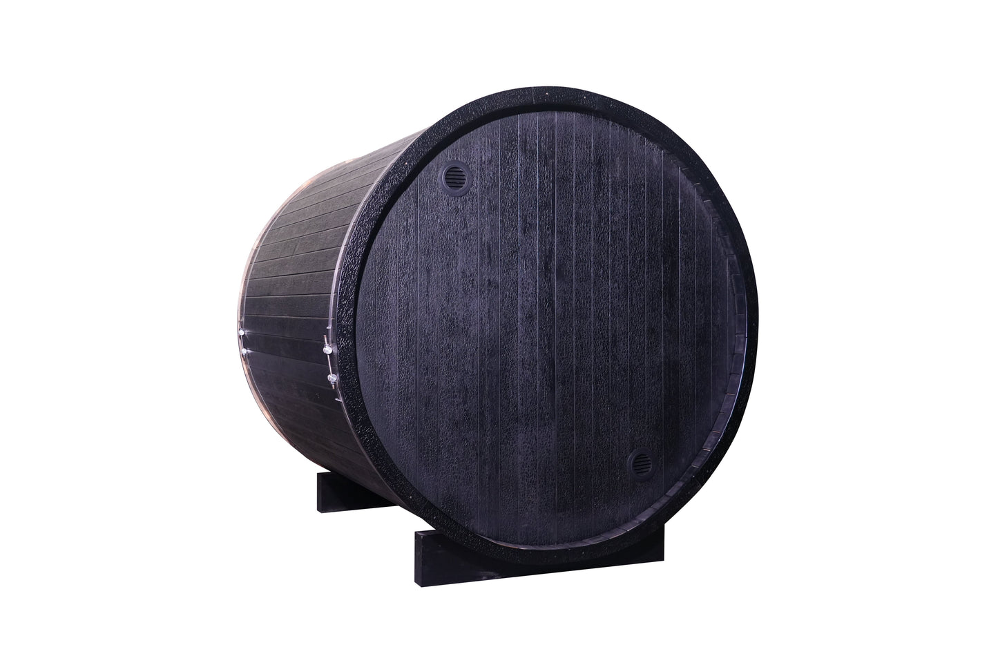 4 - Person Black Traditional Barrel Steam Sauna: Share Timeless Relaxation & Wellness