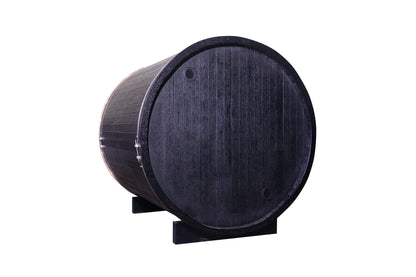 4 - Person Black Traditional Barrel Steam Sauna: Share Timeless Relaxation & Wellness