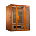 Alpine 3 Person Infrared Sauna – Upgraded with 7 Dual Tech Heaters, Red Light Therapy, Chromotherapy & Sound System