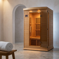 2-Person Low EMF (Under 8MG) FAR Infrared Sauna (Canadian Hemlock) — Studio Shot