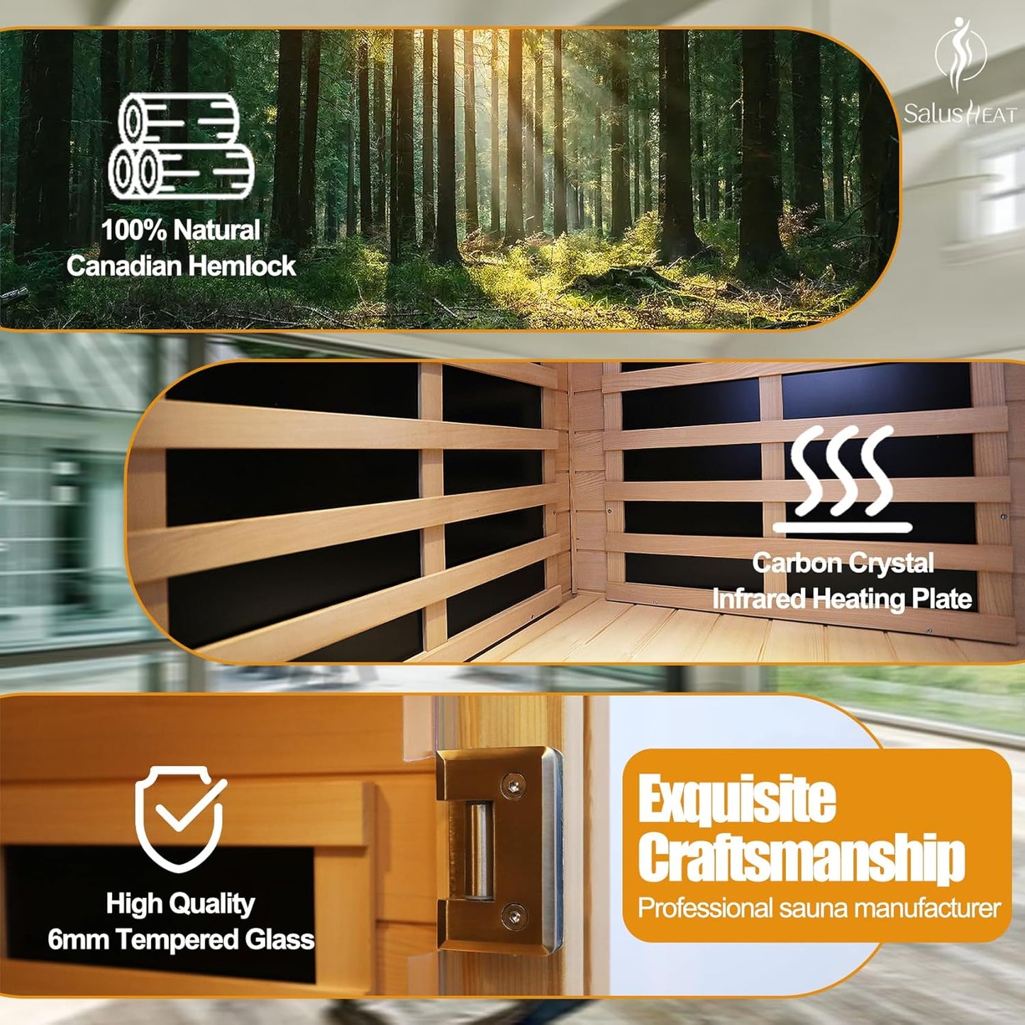 1-Person Far Infrared Sauna – Low EMF 1460W Indoor Home Spa with Dual Controls