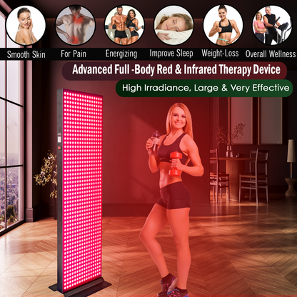 EXESAS   800 LED, 4000W Dual-Chip, Red Light Therapy Device for Full Body, 4-Wavelengths Infrared LED Panel for Skin, Weight, Pain, Wellness