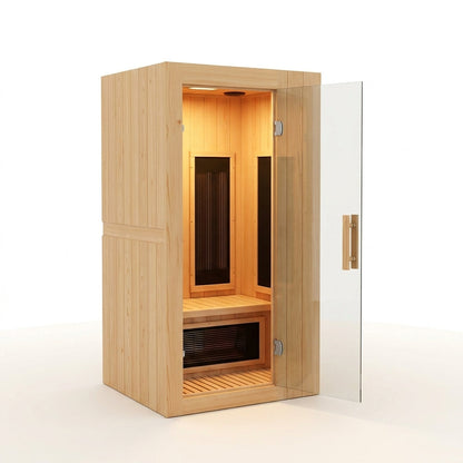 Far Infrared Wooden Sauna Room Home Sauna Spa for 1 Person1140W — Studio Shot