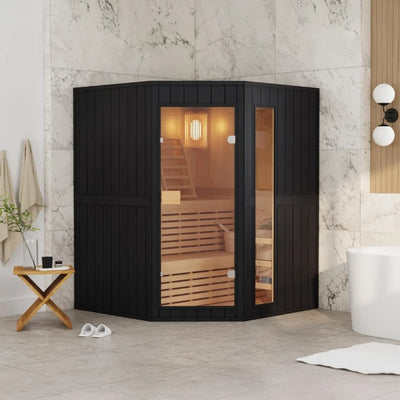 Viola Canadian Hemlock Traditional Indoor Sauna - 3-4 Person