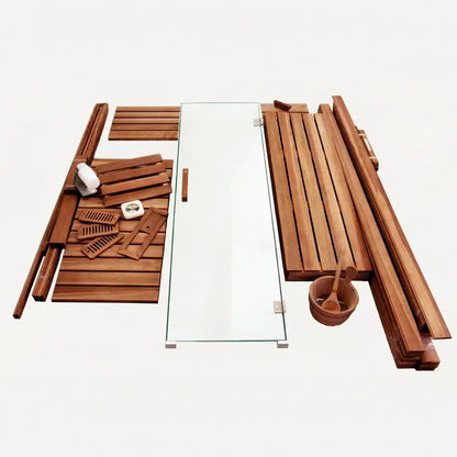 Custom Indoor Sauna Room - 5' x 5' x 8' - Finnish Sauna Builders
