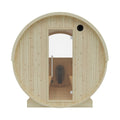 Vassa 6-Person Outdoor Finnish Barrel Sauna, Northern European Spruce, 8KW Spirit WiFi Heater