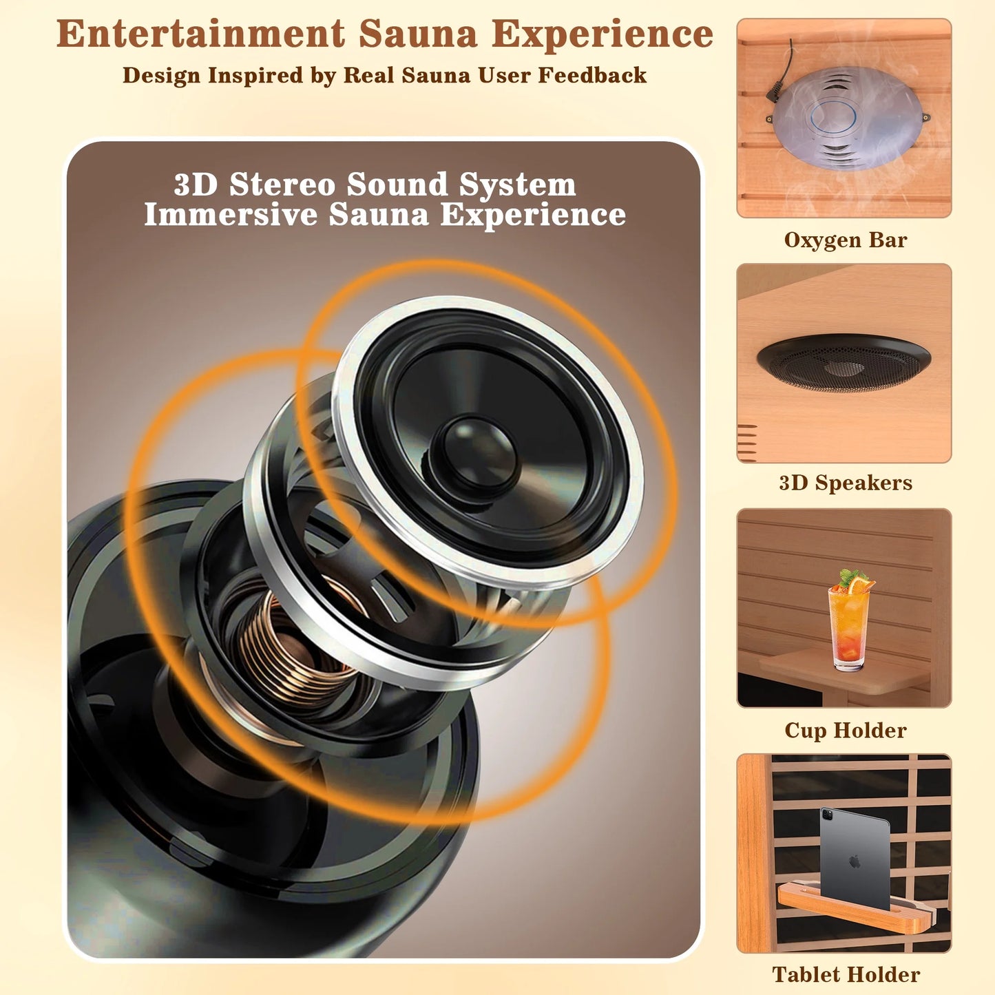 2–3 Person Infrared Sauna – 2180W Home Spa with LED Lights, Red Light & Bluetooth
