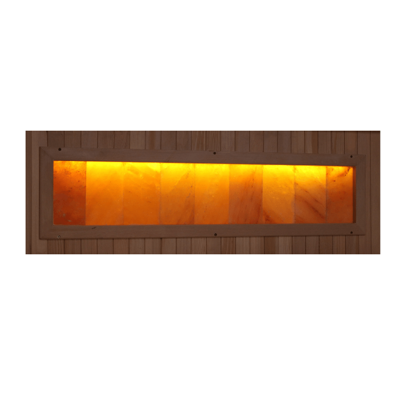 Golden Designs 3-Person Full Spectrum PureTech™ Near Zero EMF FAR Infrared Sauna with Himalayan Salt Bar & Canadian Hemlock