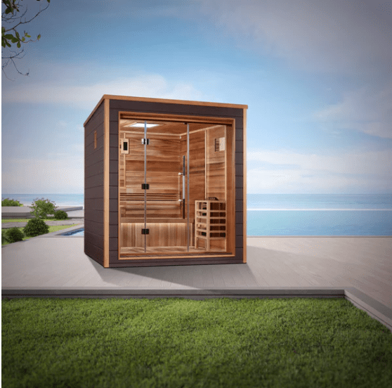 Golden Designs "Drammen" 3 Person Outdoor-Indoor Traditional Steam Sauna