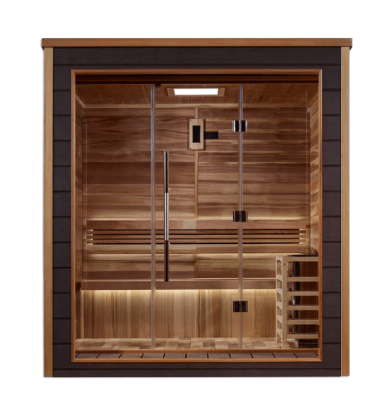 Golden Designs "Drammen" 3 Person Outdoor-Indoor Traditional Steam Sauna