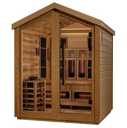 Golden Designs "Loviisa" 3-Person Full Spectrum PureTech™ Hybrid Outdoor Sauna