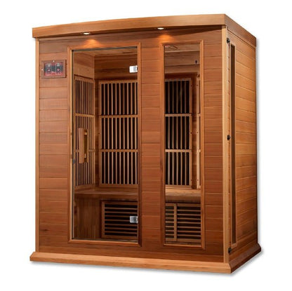 Maxxus 3-Person FAR Infrared Sauna Low EMF with Red Cedar