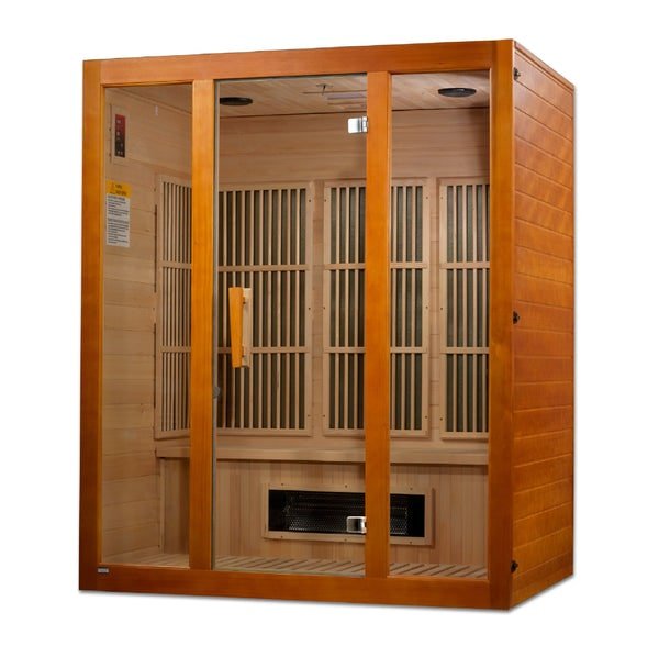 Maxxus "Alpine" Dual Tech 3-Person Low EMF FAR Infrared Sauna with Canadian Hemlock