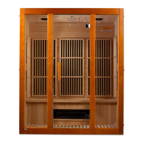 Maxxus "Alpine" Dual Tech 3-Person Low EMF FAR Infrared Sauna with Canadian Hemlock