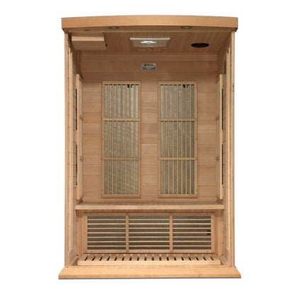 Maxxus Infrared Sauna 2-Person Near Zero EMF FAR Infrared w/ Hemlock
