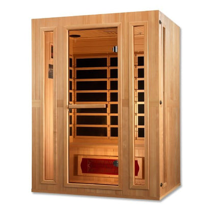 Maxxus "Trinity" Dual Tech 3-Person Low EMF FAR Infrared Sauna with Canadian Hemlock