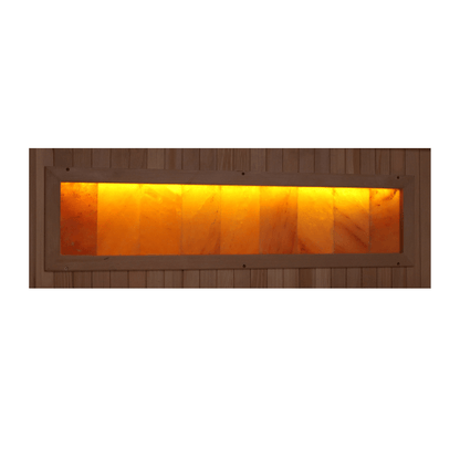 Golden Designs "Reserve Edition" 6-Person Full Spectrum PureTech™ Near Zero EMF FAR Infrared Sauna with Himalayan Salt Bar & Canadian Hemlock