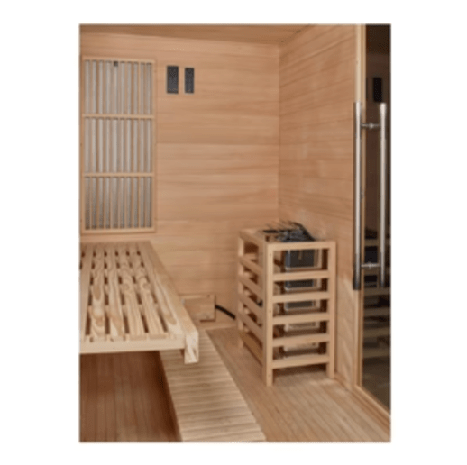 Golden Designs "Soria" 3-Person Full Spectrum Indoor Hybrid Sauna with Harvia Stove