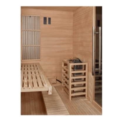 Golden Designs "Soria" 3-Person Full Spectrum Indoor Hybrid Sauna with Harvia Stove