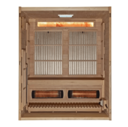 Golden Designs "Soria" 3-Person Full Spectrum Indoor Hybrid Sauna with Harvia Stove