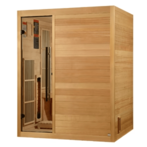 Golden Designs "Soria" 3-Person Full Spectrum Indoor Hybrid Sauna with Harvia Stove