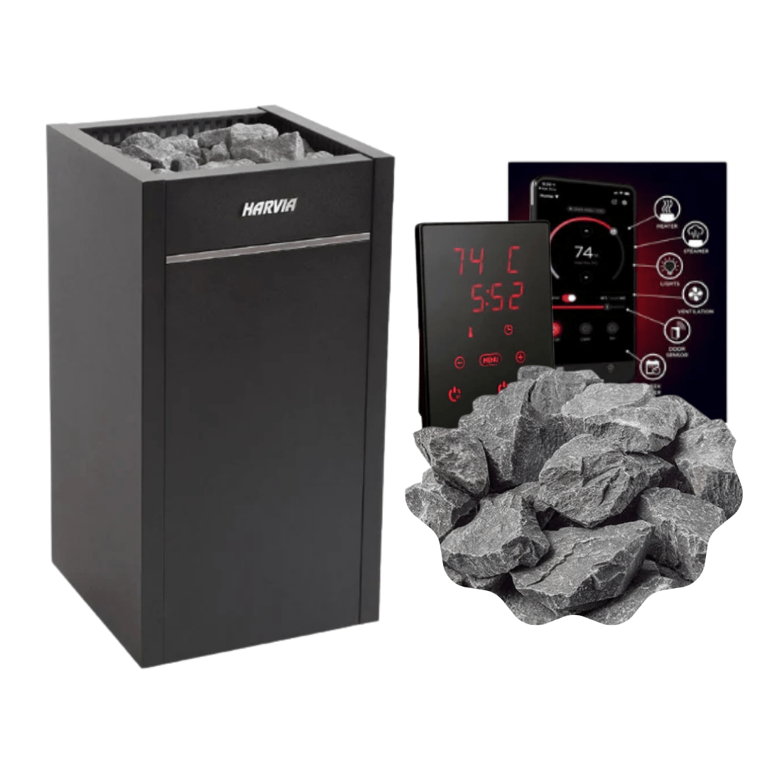 Harvia Virta HL80E 8kW Electric Sauna Heater Package