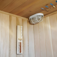 Traditional Home Sauna Built for Daily Wellness, 6.0kW Harvia Heater, Double Bench Design, 4-Person Capacity