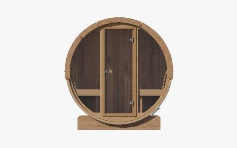 SaunaLife Model E7G Sauna Barrel Glass Front